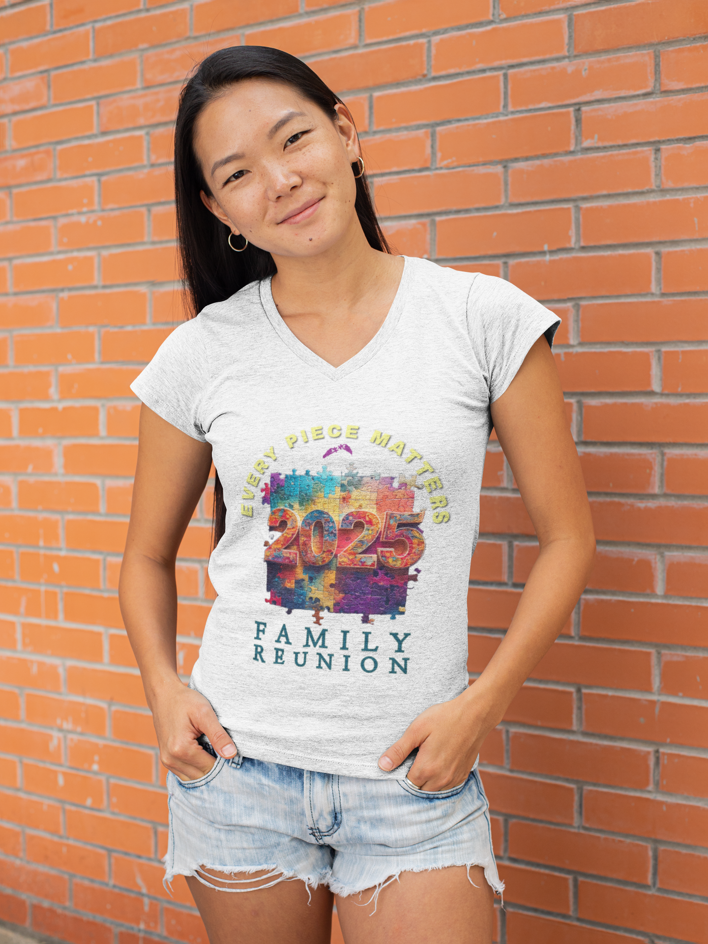 Family Reunion Unisex V-Neck Tee - Every Piece Matters