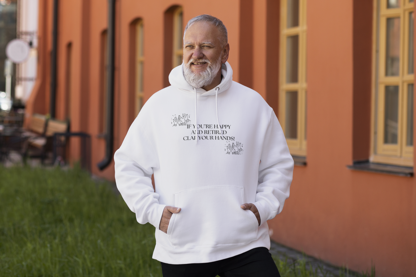 If You’re Happy And Retired Clap Your Hands Front Pouch Hoodie