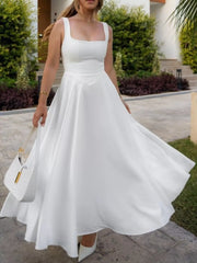 Square Neck A-Line Dress