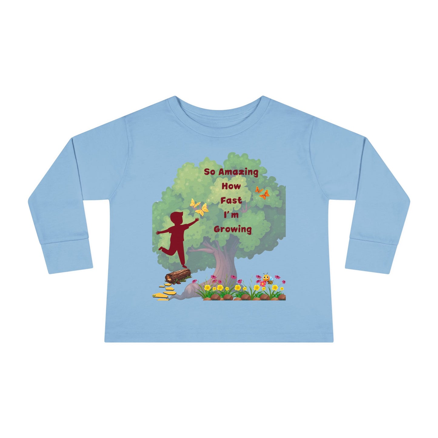 Growing Toddler Long Sleeve Tee - So Amazing How Fast I'm Growing