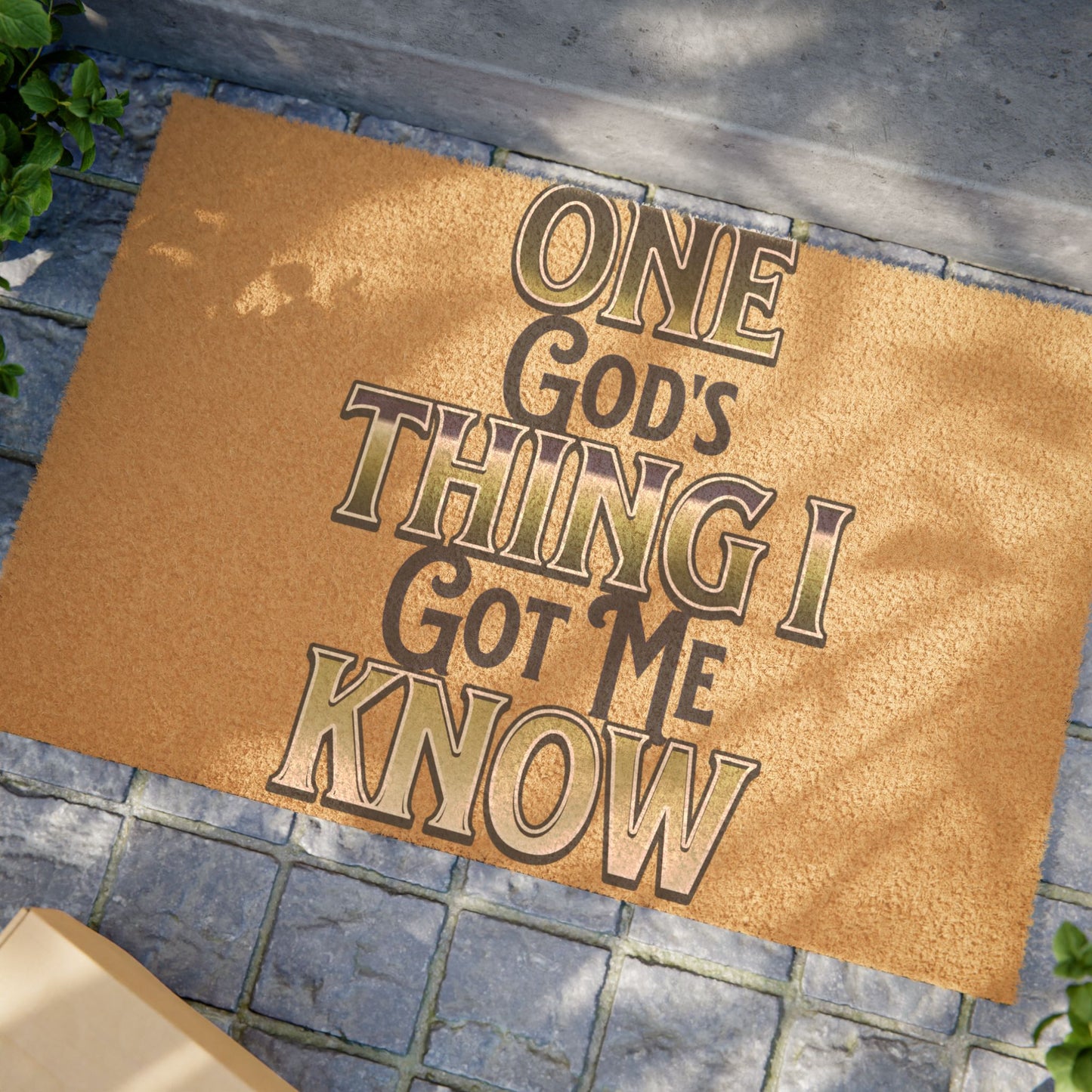 God's Got Me Doormat - Inspirational Design