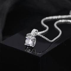 925 Sterling Silver Zircon Pendant Necklace