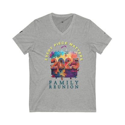 Family Reunion Unisex V-Neck Tee - Every Piece Matters