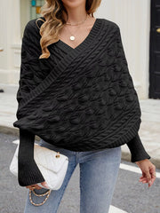 Cable Knit Batwing Sleeve Sweater