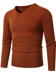 Men's Full Size Ribbed Hem Long Sleeve Sweater Plus Size