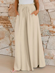 Drawstring Wide Leg Pants