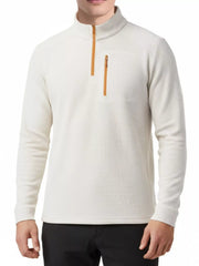 Men's Cotton Quarter Zip Long Sleeve Top