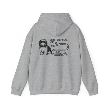 Shih Tzu Face - It's a Mood Unisex Hoodie - Printed on the Back