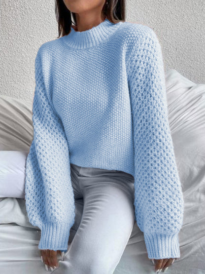 Mock Neck Long Sleeve Sweater