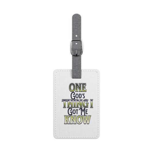 God's Got Me Polyester Luggage Tag, Rectangle