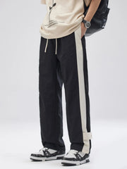 Men's Side Striped Wide Leg Pants