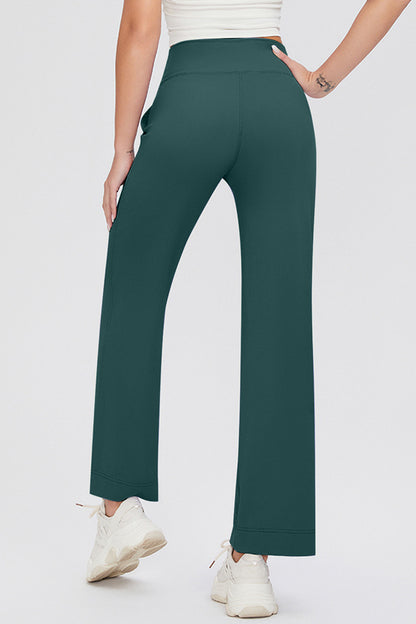 Drawstring High Waist Pants with Pockets