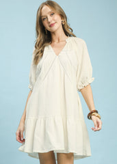 Cotton Gauze Mini Dress