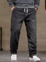 Men's Relaxed Fit Drawstring Waist Jeans