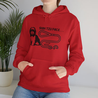 Shih Tzu Face - It's a Mood Unisex Hoodie, Printed on the Front