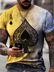 Men's Ace of Spades Graphic Print T-Shirt
