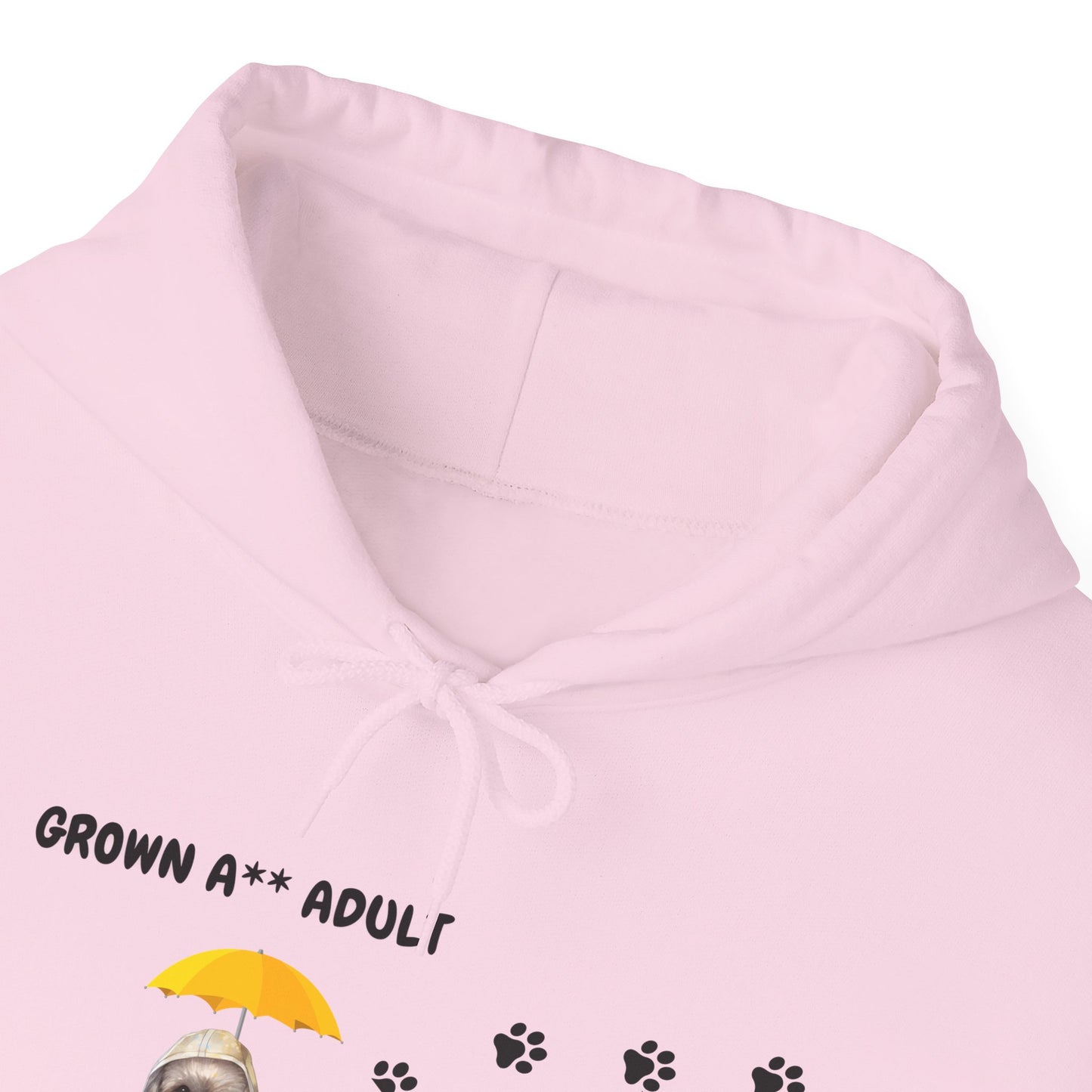 Grown A** Adult Shih Tzu Boss Hooded Sweatshirt - Printed on Front