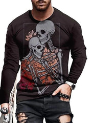 Men's Skeleton Embrace Long Sleeve T-Shirt