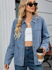 Oversized Button Down Denim Jacket