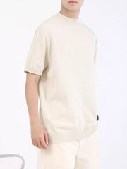 Men's Viscose Blend Mock Neck Knitted T-Shirt