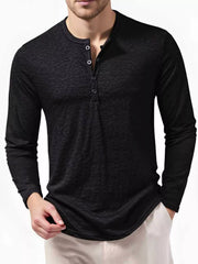 Men's Long Sleeve Henley T-Shirt