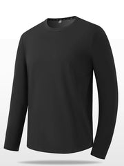 Men's Solid Color Long Sleeve Casual T-Shirt
