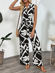 Viscose Sleeveless Jumpsuit