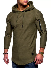 Men's Cotton Blend Slim Fit Long Sleeve Hoodie