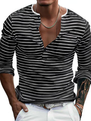 Men's Striped Long Sleeve T-Shirt