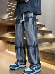 Men's Vintage Wash Wide Leg Jeans