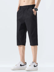 Nylon Blend Relaxed Fit Shorts with Functional Pockets