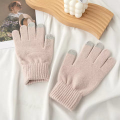 Wool Touchscreen Knit Gloves