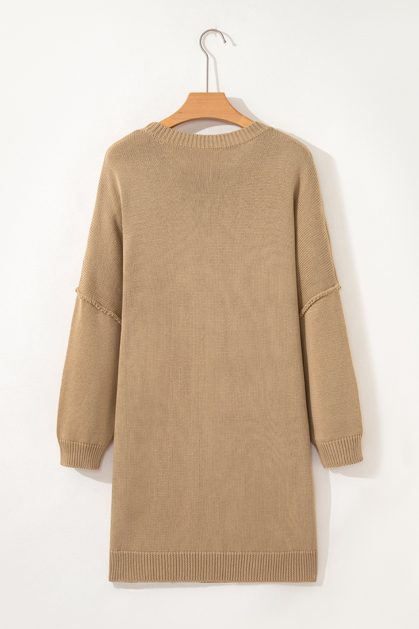 Exposed Seam Sweater Dress
