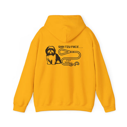 Shih Tzu Face - It's a Mood Unisex Hoodie - Printed on the Back