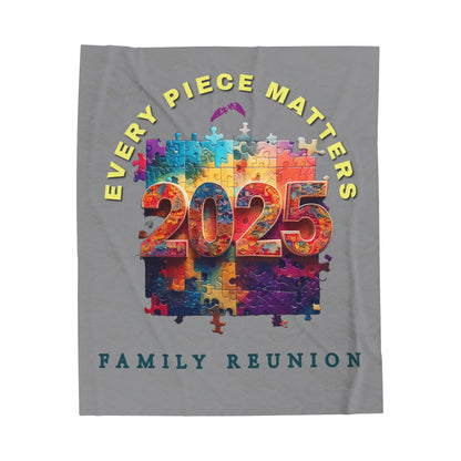 Velveteen Plush Blanket - Family Reunion Every Piece Matters