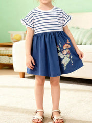 Children's Striped Fairy Casual Dress