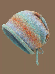 Colorful Wool Knitted Tie-Dye Beanie Hat
