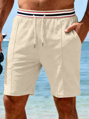 Men's Casual Textured Drawstring Shorts