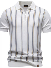 Men's Striped Short Sleeve Polo