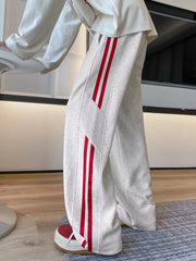 Men's Striped Wide-Leg Casual Pants