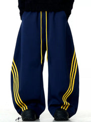 Men's Wide-Leg Striped Pants