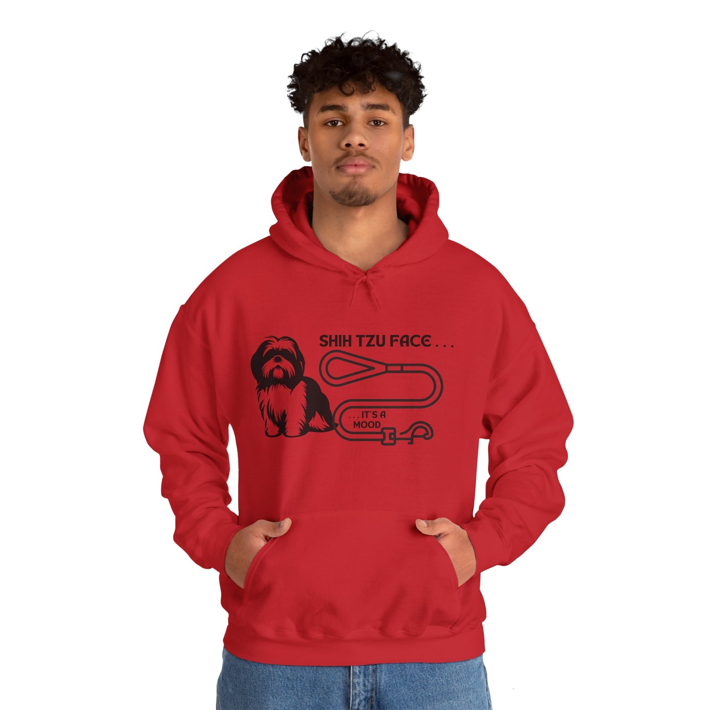 Shih Tzu Face - It's a Mood Unisex Hoodie, Printed on the Front