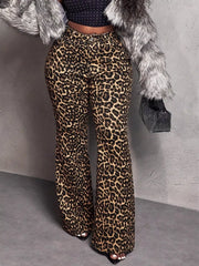 Leopard Wide Leg Pants