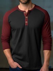 Men's Henley Long Sleeve T-Shirt