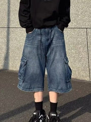 Men's Relaxed Fit Cargo Denim Shorts