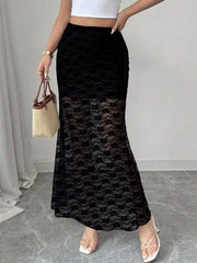 Plus Size Lace Mermaid Skirt