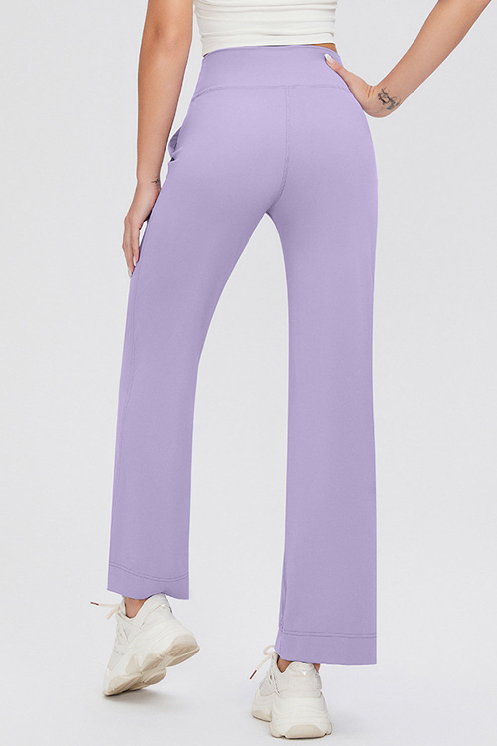 Drawstring High Waist Pants with Pockets