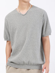Men's Casual Knit Short Sleeve T-Shirt