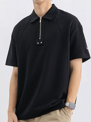 Men's Zippered Polo Shirt