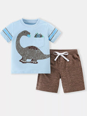 Children's Dinosaur Top and Shorts Set